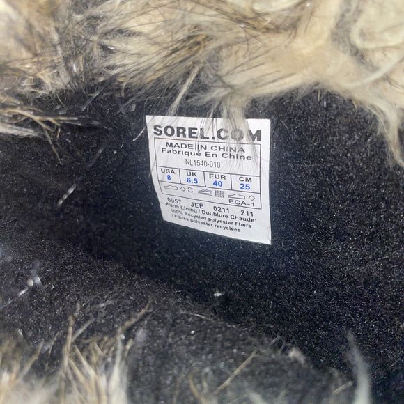 Sorel Women's Joan of Arctic NL1540-010 Fur Waterproof Snow Duck Boots Size 8 - Picture 7 of 7